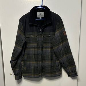 Free Country Dark Plaid Shirt Jacket